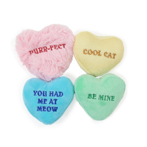 Rosewood Catnip Sweethearts Cat Toy - Pack of 4